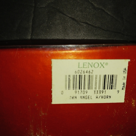 Lenox Angel with horn Baroque design rare in box Ornament in original box - Picture 2 of 4